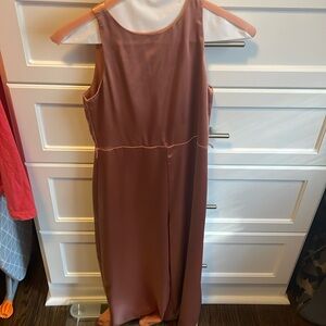 Copper color Satin Gilr's jumpsuit